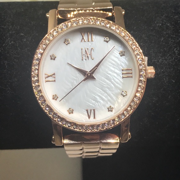 INC Rose Gold Crystal Bracelet Watch [JW-28] - Picture 5 of 8